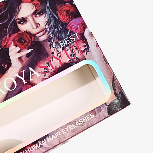 Eyelash Product Hanging Packaging Paper Box With PVC Window 1