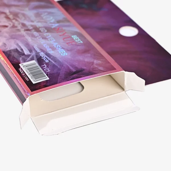 Eyelash Product Hanging Packaging Paper Box With PVC Window 3