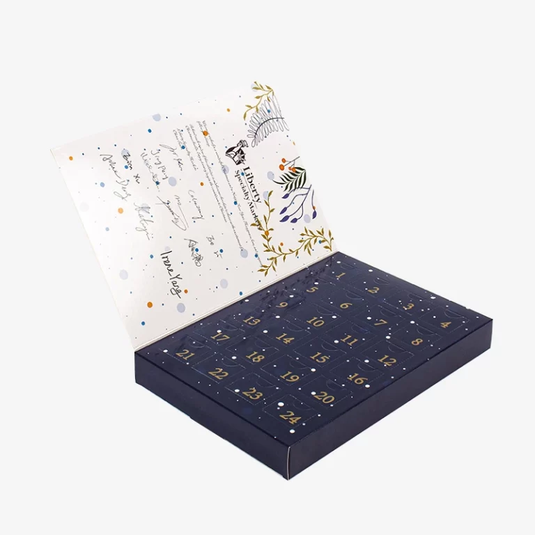 Flap Calendar Mystery Blind Box With Plastic Compartment Insert