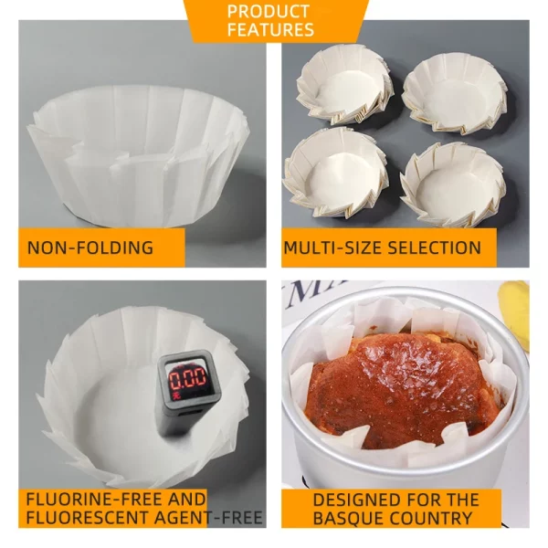 Heat Resisting Cupcake Pan Liner Baking Paper 4