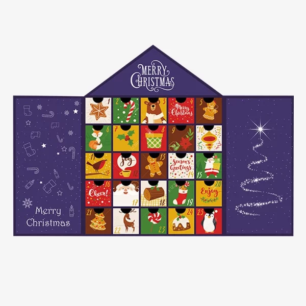 House Shape Christmas Tree Shape 25 Drawers Christmas Gift Box 1