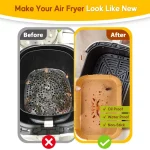 Rectangle Nonporous And Oil-proof Air Fryer Paper Liner 3