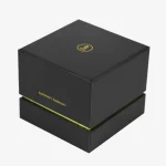 Two-piece Black Gift Packing Box With Gold Foil