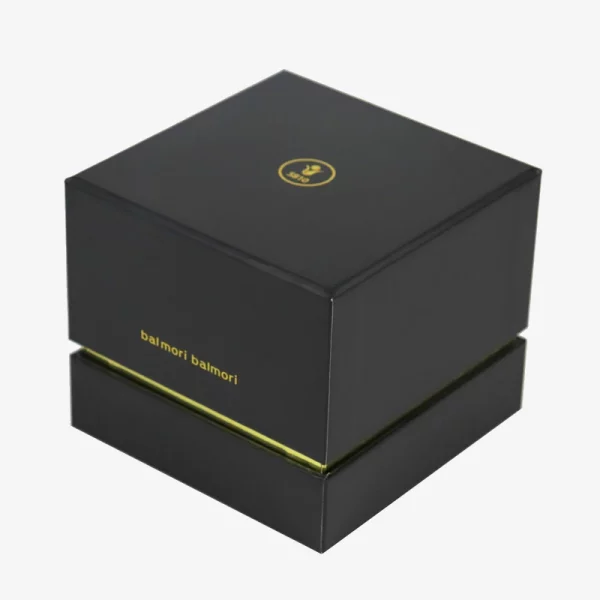 Two-piece Black Gift Packing Box With Gold Foil