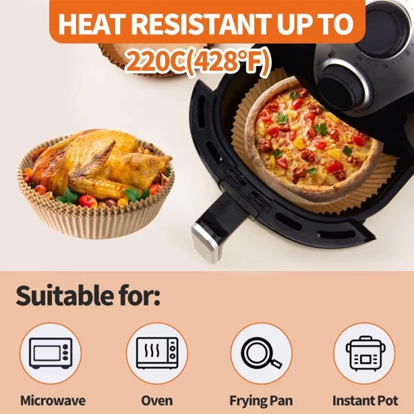 Round Non-stick And Heat Resisting Liner For Air Fryer 3