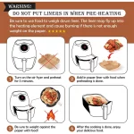 Square Oil-proof Air Fryer Liner With Hanging Ear 4