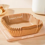 Square Non-stick Air Fryer Liner With Parchment Paper 2