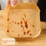 Square Non-stick Air Fryer Liner With Parchment Paper 3