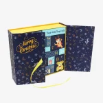 Two Flaps Calendar Christmas Gift Box With Ribbon 2
