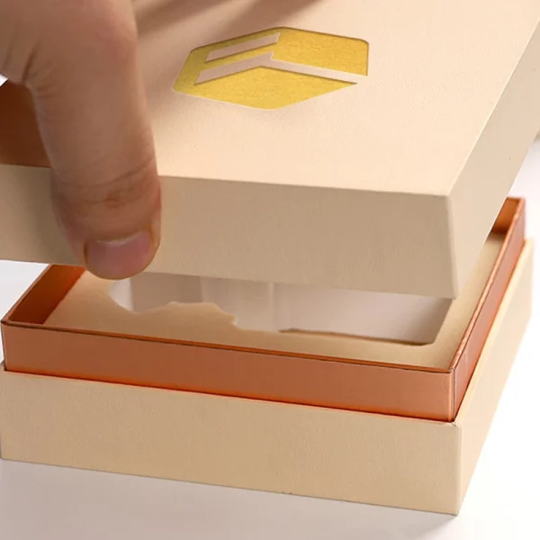 Two-pieces Rectangle Cardboard Paper Perfume Box With EVA Insert 1