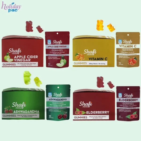 Custom Retail Shelf Ready Display Packaging Box with Header for Gummies Candy