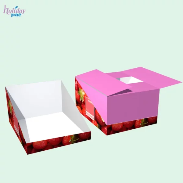 Custom Shelf Ready Packaging with Tear Top and Tape Lid