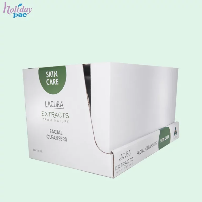 Custom Skin Care Shelf-Ready Trays with Lids