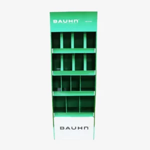 12 Pocket Cubby Cardboard FSDU Display Rack for Clothing