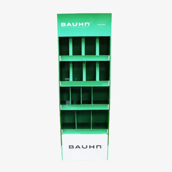 12 Pocket Cubby Cardboard FSDU Display Rack for Clothing
