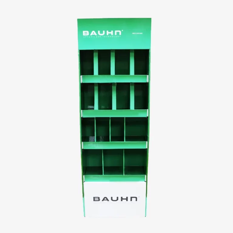 12 Pocket Cubby Cardboard FSDU Display Rack for Clothing