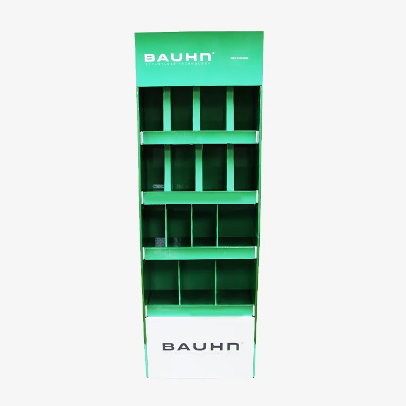 12 Pocket Cubby Cardboard FSDU Display Rack for Clothing - Holidaypac cardboard display