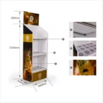 Custom 3 Shelf Cardboard Display with Holes for Wine 3