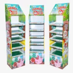 Custom Cardboard 5 Shelf Free Standing Display Unit for Pet Products 1
