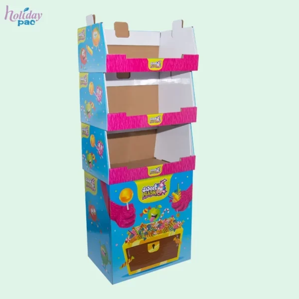 Custom Stackable Cardboard Corrugated Costco PDQ Trays for Candy Snacks 2