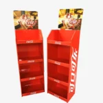 Free Standing Retail Store POS Floor Cardboard Cola Display Stand 3
