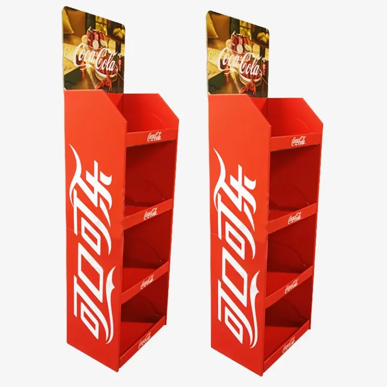 Free Standing Retail Store POS Floor Cardboard Cola Display Stand