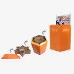 Hexagon POS Square Cardboard Dump Bins for Pet Food in Supermarket 2