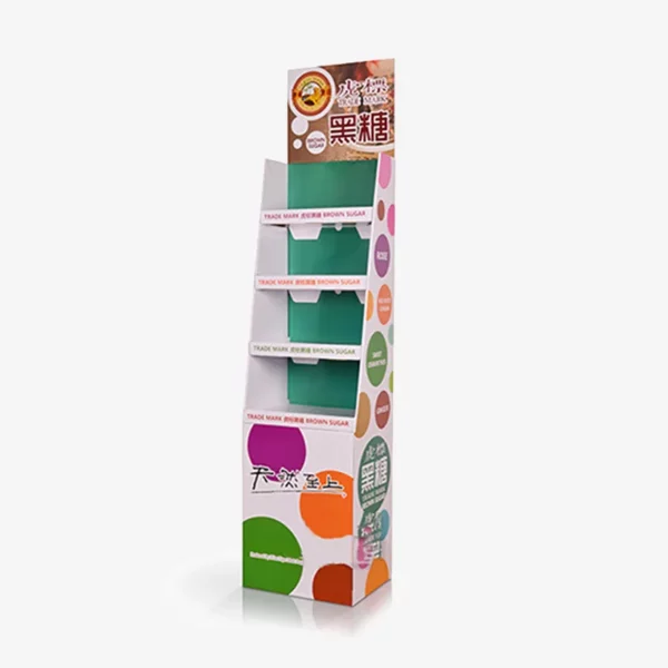 Supermarket Paper Flooring Carton Display Stands For Beverage 2