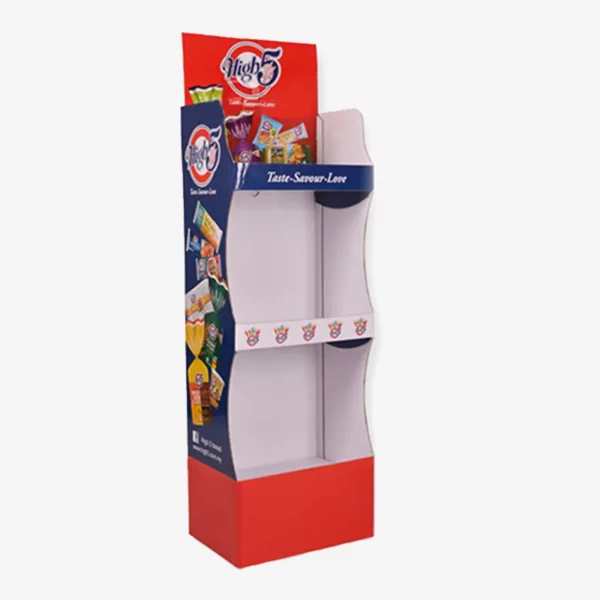 Custom Portable Cardboard Retail Display with 3 Tier for Sugar Biscuits 1