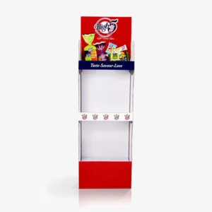 Custom Portable Cardboard Retail Display with 3 Tier for Sugar Biscuits