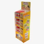 Custom cardboard 3 Tiers Floor Candy Chocolate Display Stand Shelves with Divider 2