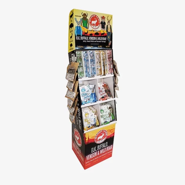 New Design POP FSDU Beef Jerky Display Stands with Base 3