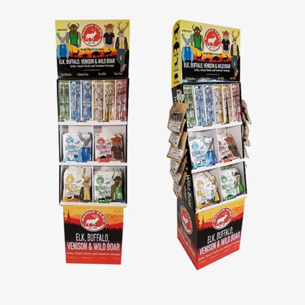 New Design POP FSDU Beef Jerky Display Stands with Base 5