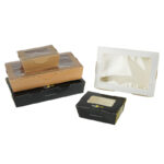 Holidaypacfactory eco-friendly kraft sushi bento box with clear window and compartments image 4