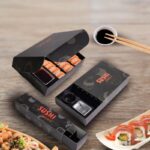 Holidaypacfactory customized printing food grade disposable paper sushi box image 8