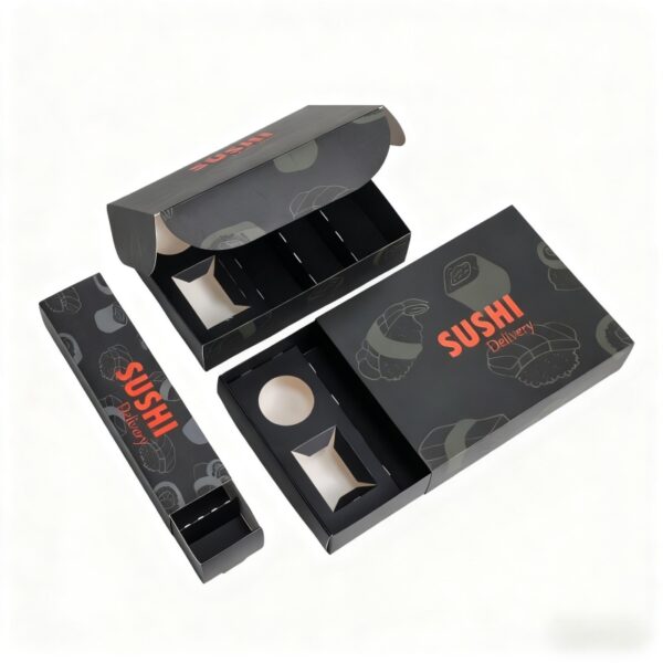 Holidaypacfactory customized printing food grade disposable paper sushi box image 5