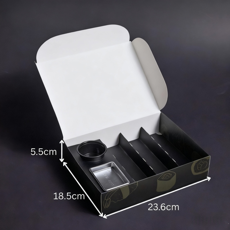 Holidaypacfactory disposable sushi box custom paper food packaging detail