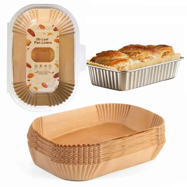 Holidaypacfactory loaf pan liner English retail packaging and bread baking use