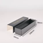 Custom drawer-style sushi bento packaging box with gold foil logo - Holidaypac