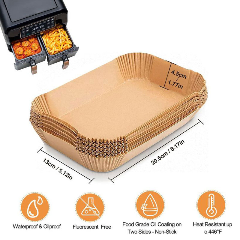 Holidaypacfactory Air Fryer Liner Blister Box 20.5x13x4.5cm Natural SKU