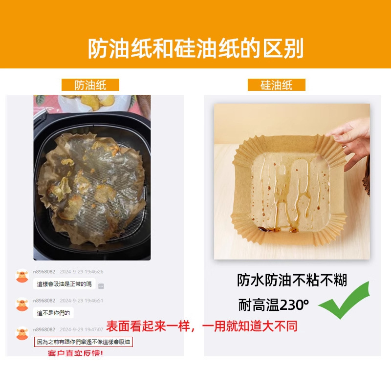 Holidaypacfactory AirFryer Parchment Multi Shape Round Square Rectangle