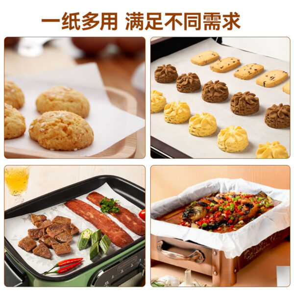 Holidaypacfactory BBQ Parchment Paper 40gsm Double-Sided Silicone Coating