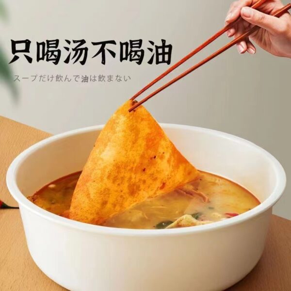 Holidaypacfactory hot pot grease skimming paper for spicy broth