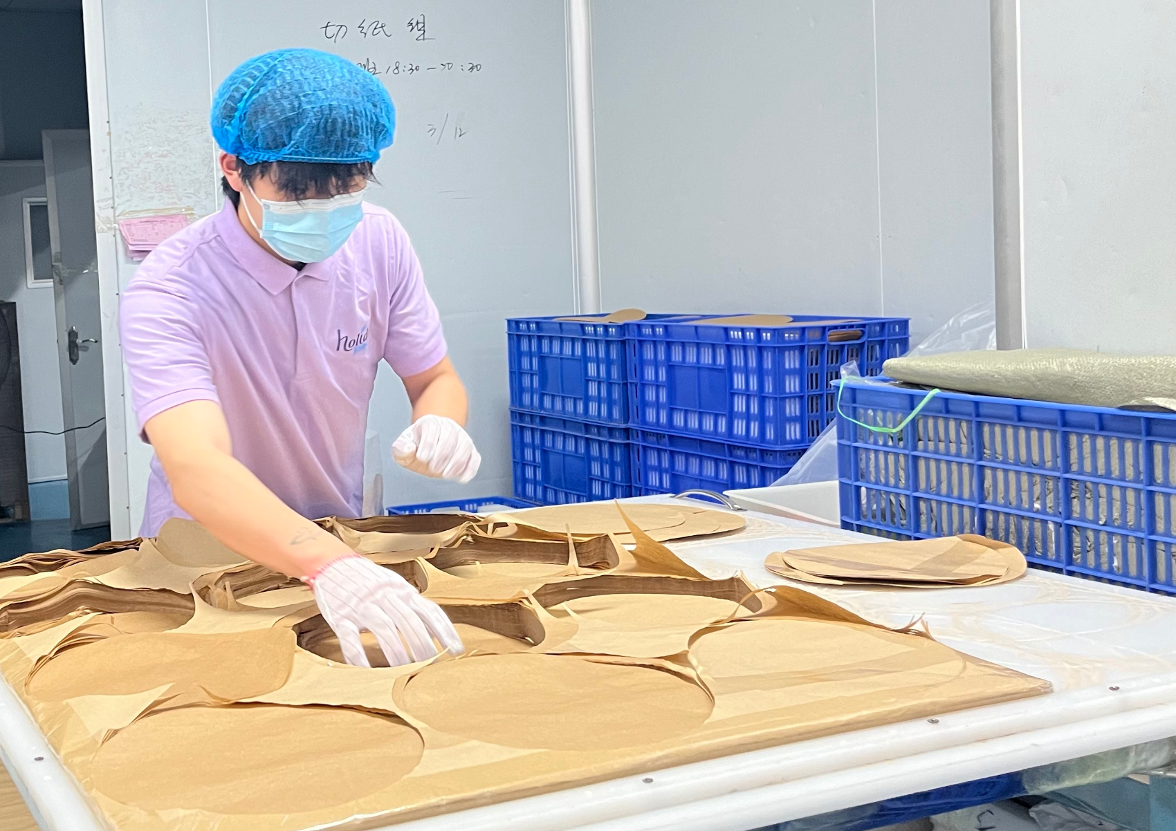 Holidaypacfactory ISO certified cooking oil filter paper workshop clean room