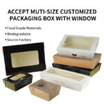 Holidaypacfactory kraft window sushi and deli paper box for retail display