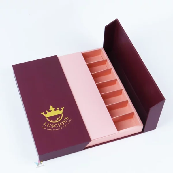 Holidaypacfactory magnetic truffle gift box open view