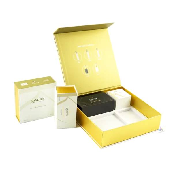 Holidaypacfactory skin care product set paper box retail presentation