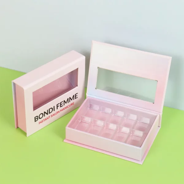 Holidaypacfactory press-on nail retail packaging box structure detail