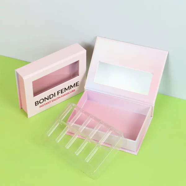 Holidaypacfactory press-on nail retail packaging box extra detail