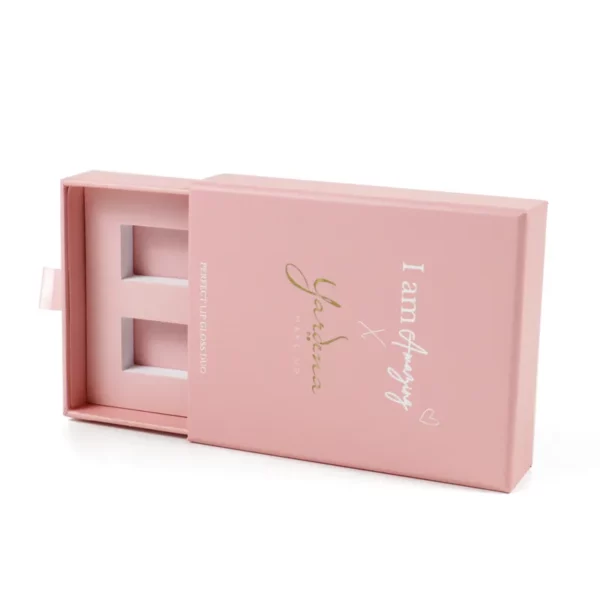 Holidaypacfactory lipstick and lip gloss drawer packaging box retail presentation